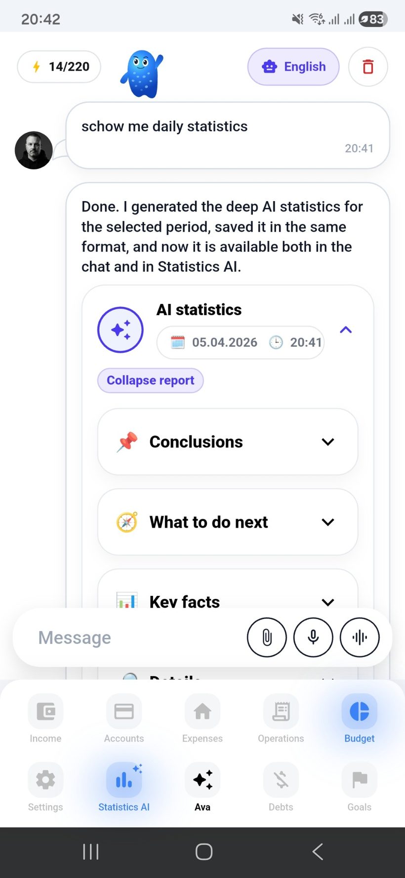 Assistant — screen 1