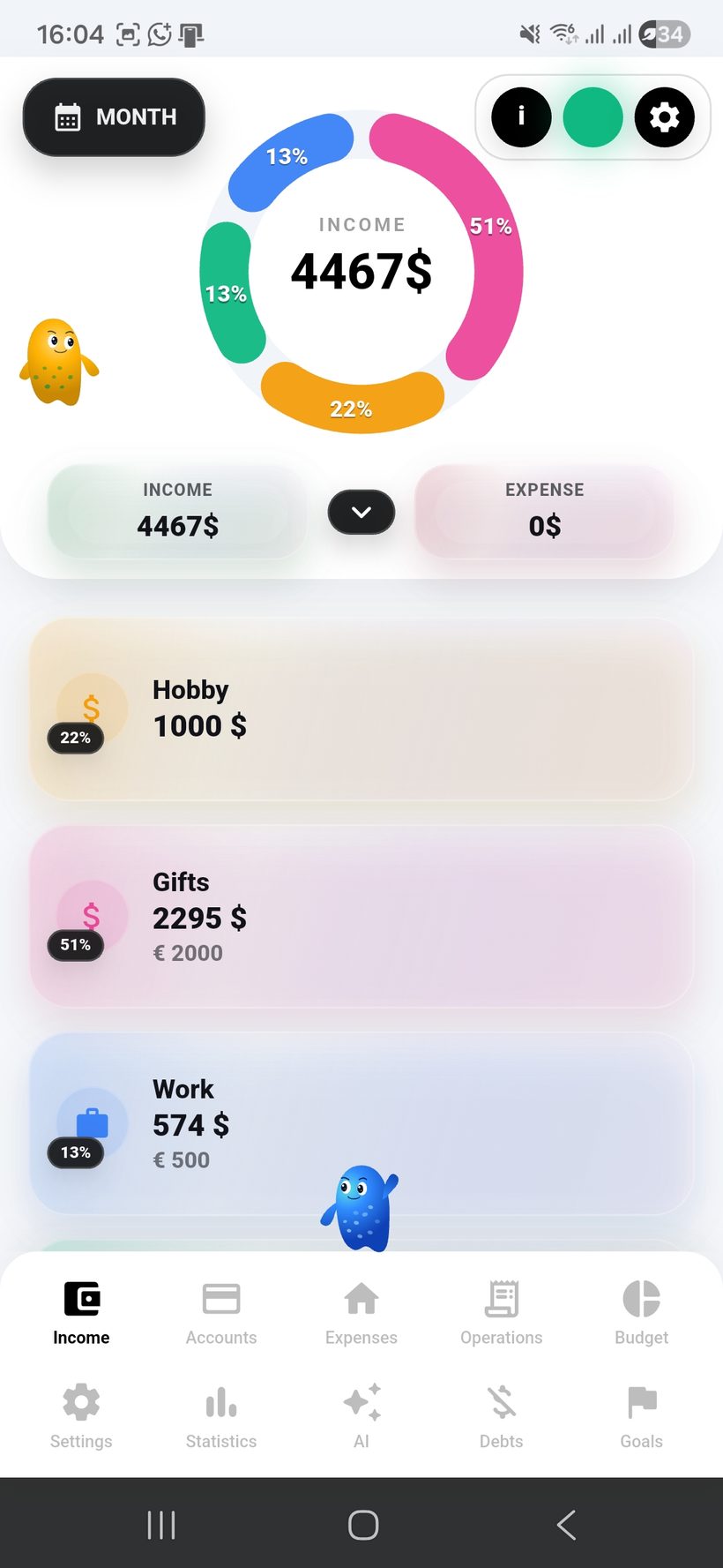 Home screen — screen 2