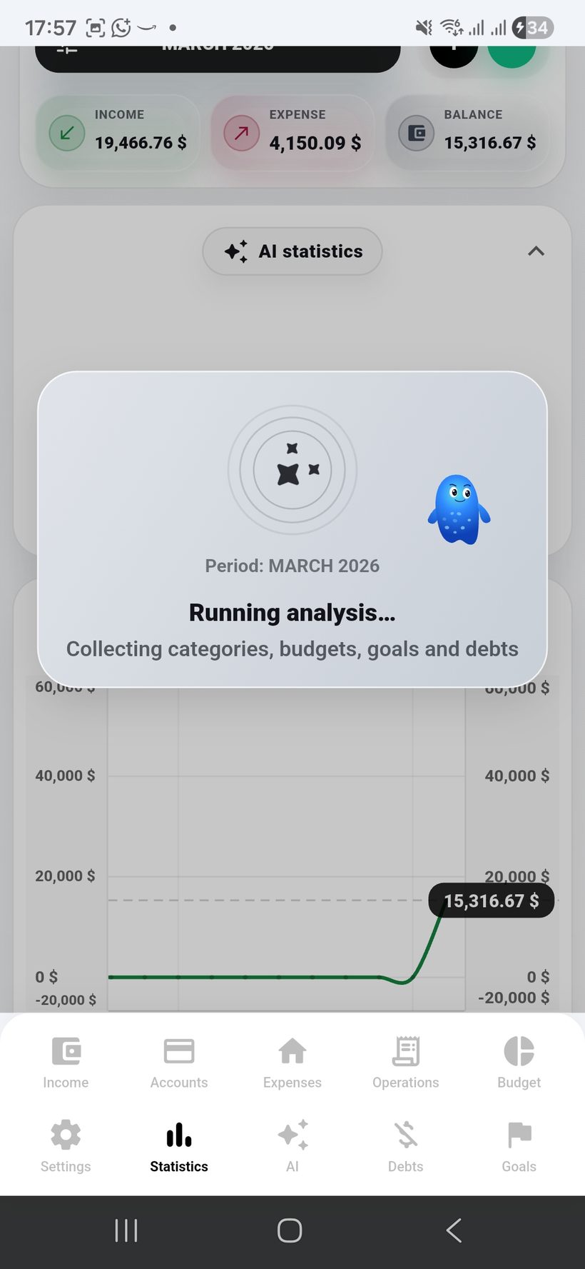 Statistics — screen 3